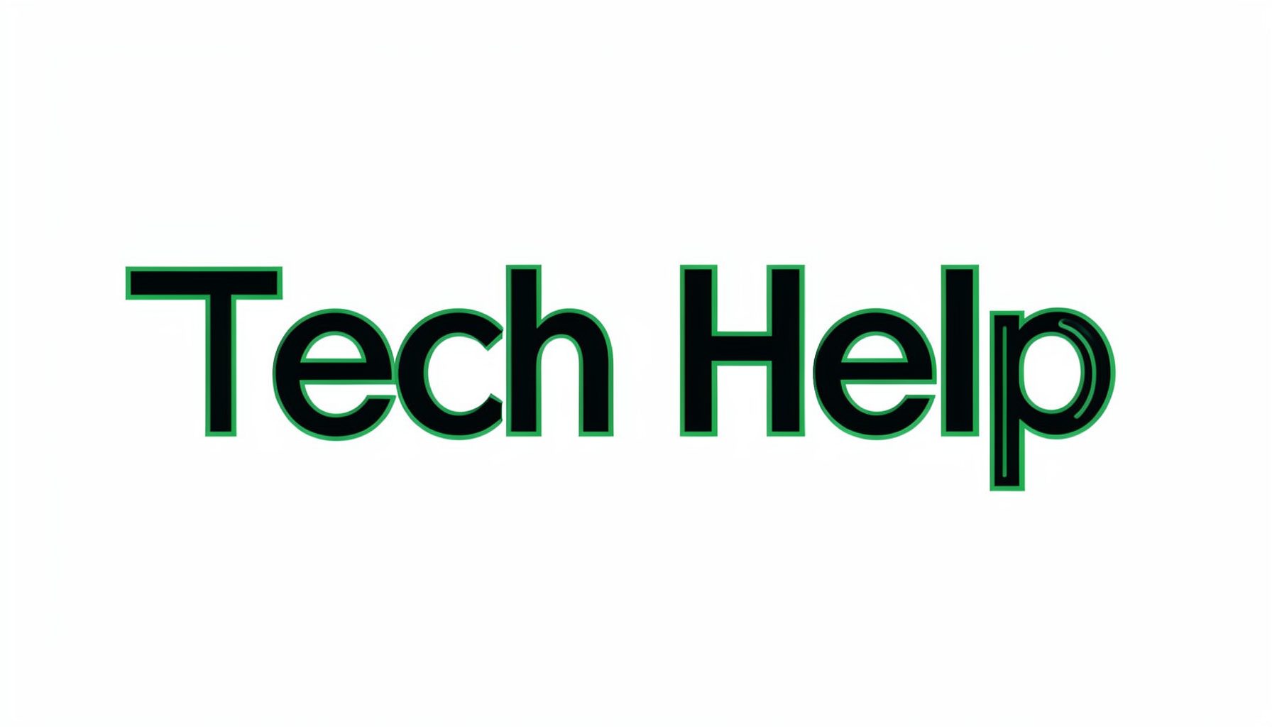 Bold text logo reading Tech Help in dark uppercase letters