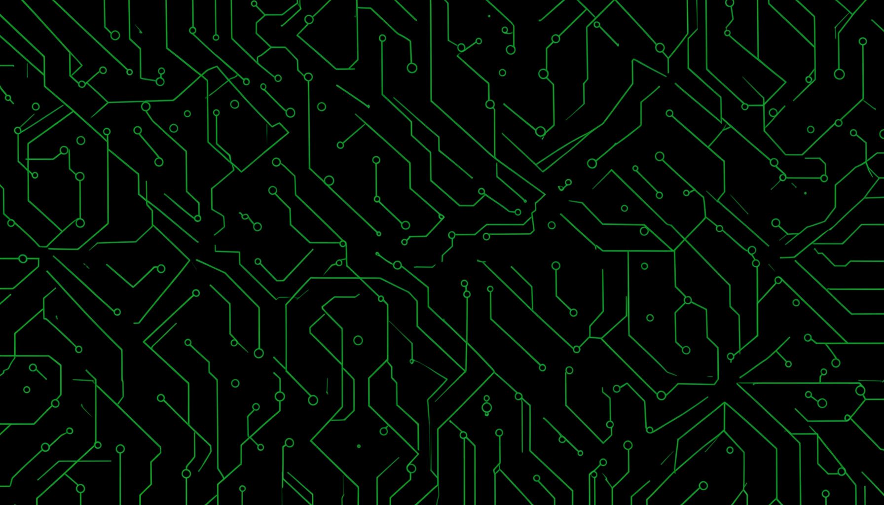 Dark abstract pattern of faint circuit-like lines on a black background, evoking low-level system internals