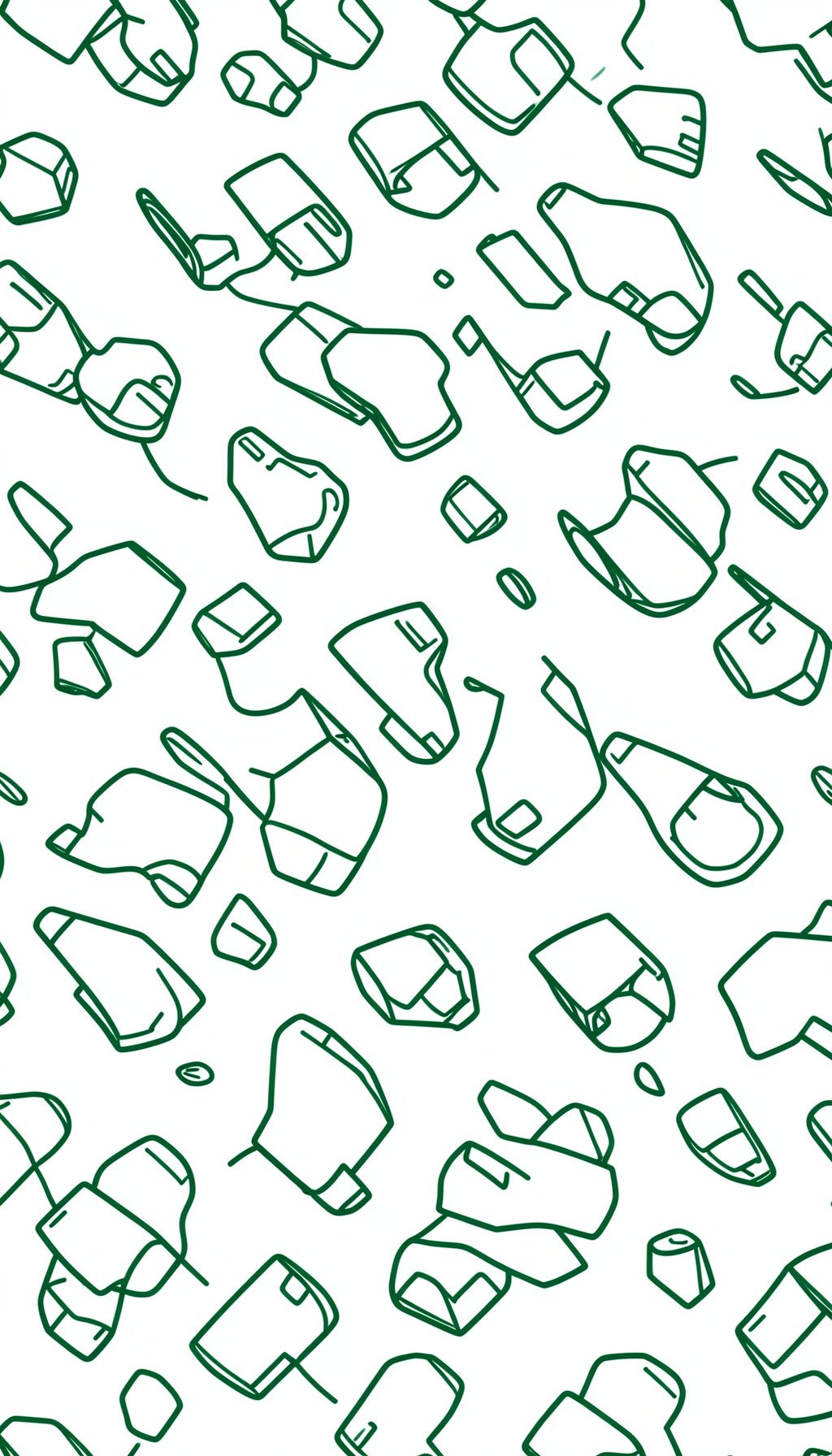 Dark muted green abstract pattern of keyboard key silhouettes